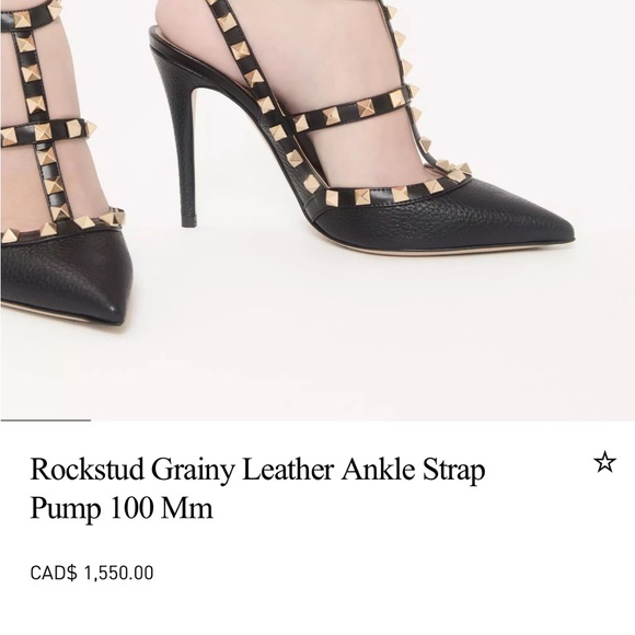 Valentino pebble leather rockstud Heels - Picture 8 of 8
